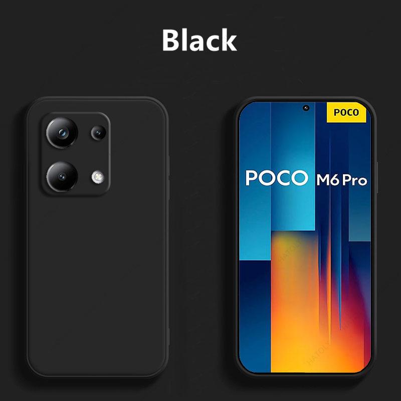 For Xiaomi Poco M6 Pro 4G Case For Xiaomi Poco M6 Pro 4G Case Funda Soft Silicon Para Capa Phone Back Cover For Poco M6 Pro 4G