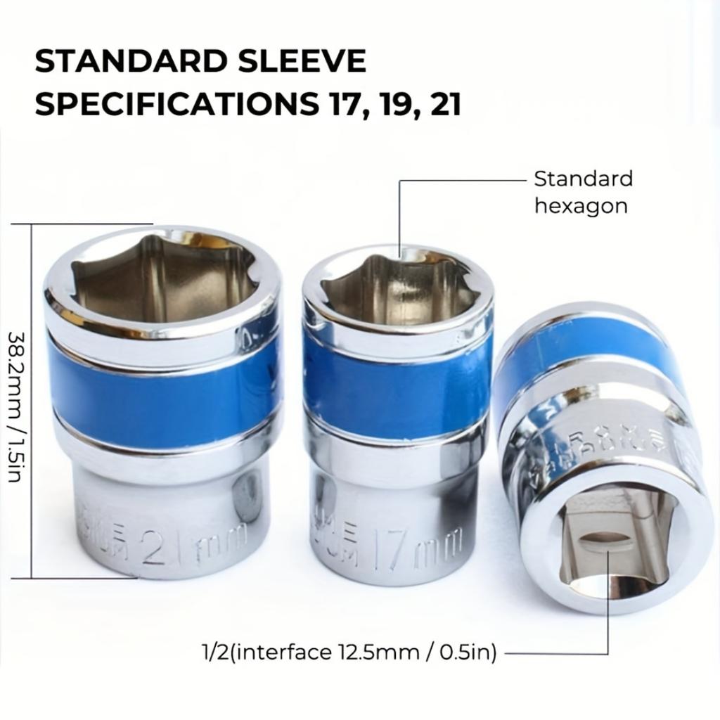 1:16 Heavy Duty Torque Multiplier, 320NM Labor-Saving Wheel Nut Remover With 17/19/21mm Sockets Perfect Auto Tire Changing Repair Tool