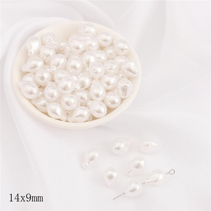 

Irregular ABS Imitation Pearls Beads Acrylic Loose Beads for Jewelry Making DIY Necklace Earrings Hairclip Bracelet Necklace 10 tablets per pack