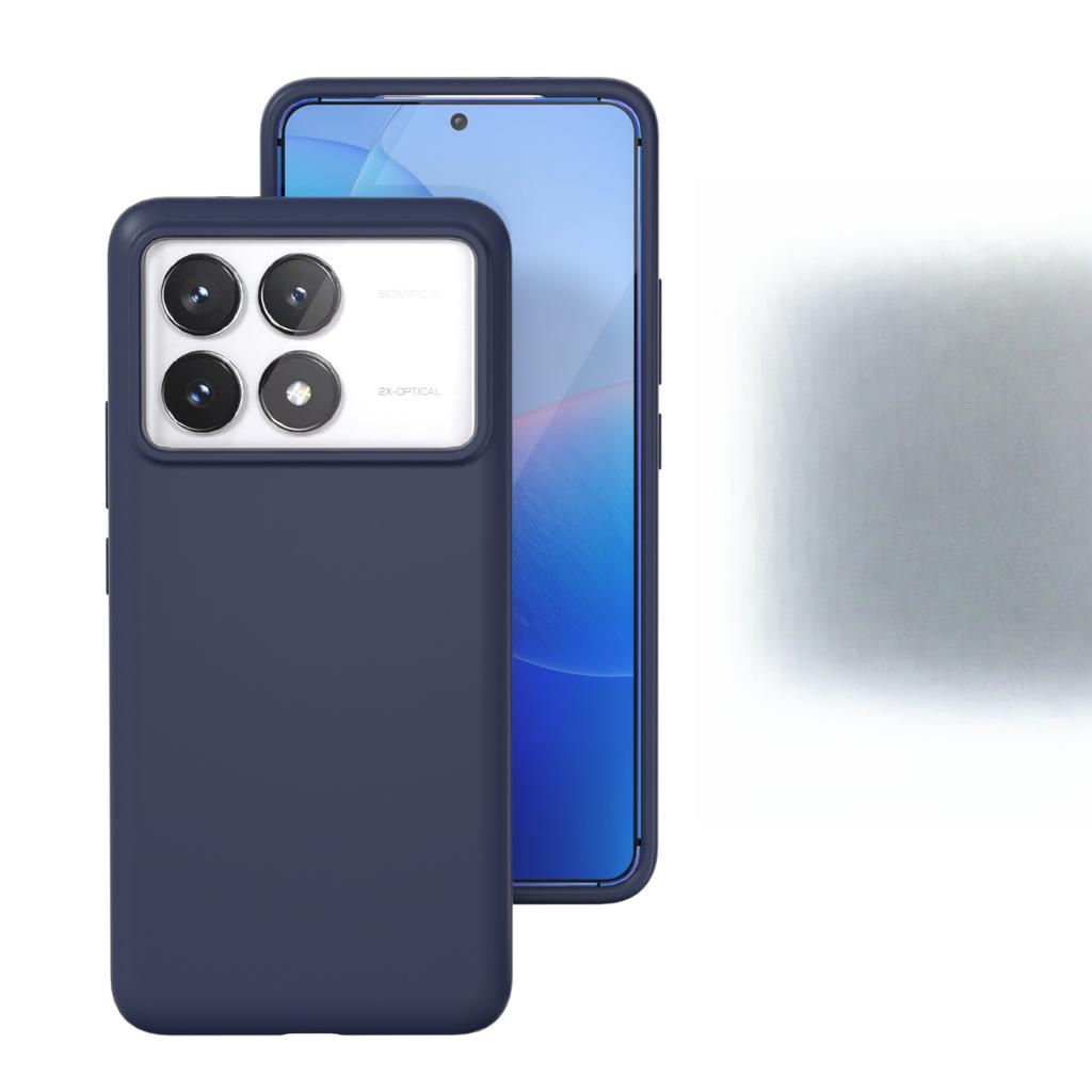 Liquid Silicone Gel Is Suitable for Redmi NOTE14PRO Solid Color Phone Case K80 Full Package Shockproof K70E Skin-feel Protective Case