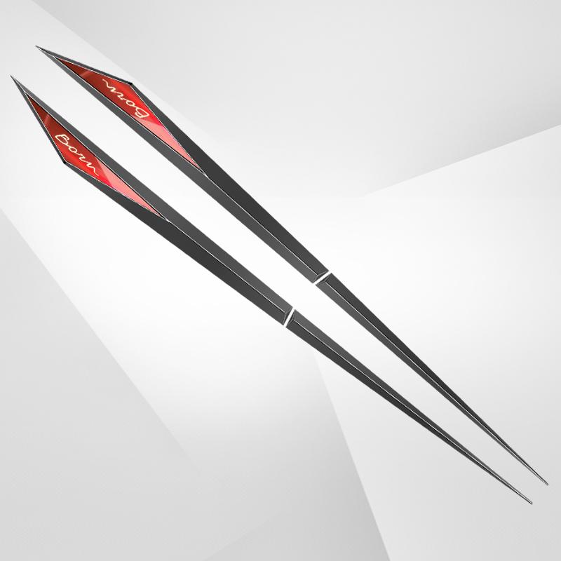 2pcs car stickers TPU car accessories para auto for cupra born красный