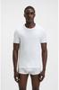 [BOSS] Boss T-shirt 3-pack, Logo Embroidery, Cotton, Men's M, White