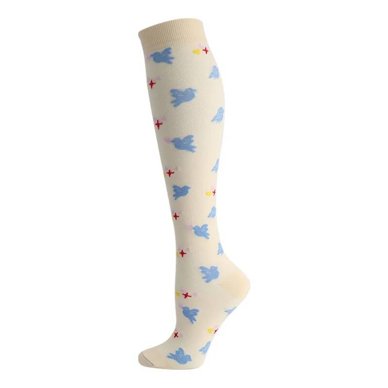 Compression Socks Sports Outdoor Running Jump Rope Yoga Unisex Calf Pressure Socks Stockings Compress Nylon