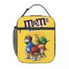 MM Chocolate Candy Cartoon Insulated Lunch Bag for Women Kids Portable Food Boxes Thermal Lunch Box Tote