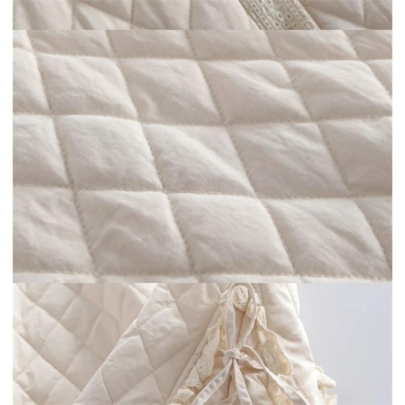 Autumn Winter Sleeveless Lace Casual Women's Down Cotton Vest Coat Advanced Korean Version Ladies Waistcoat Jacket