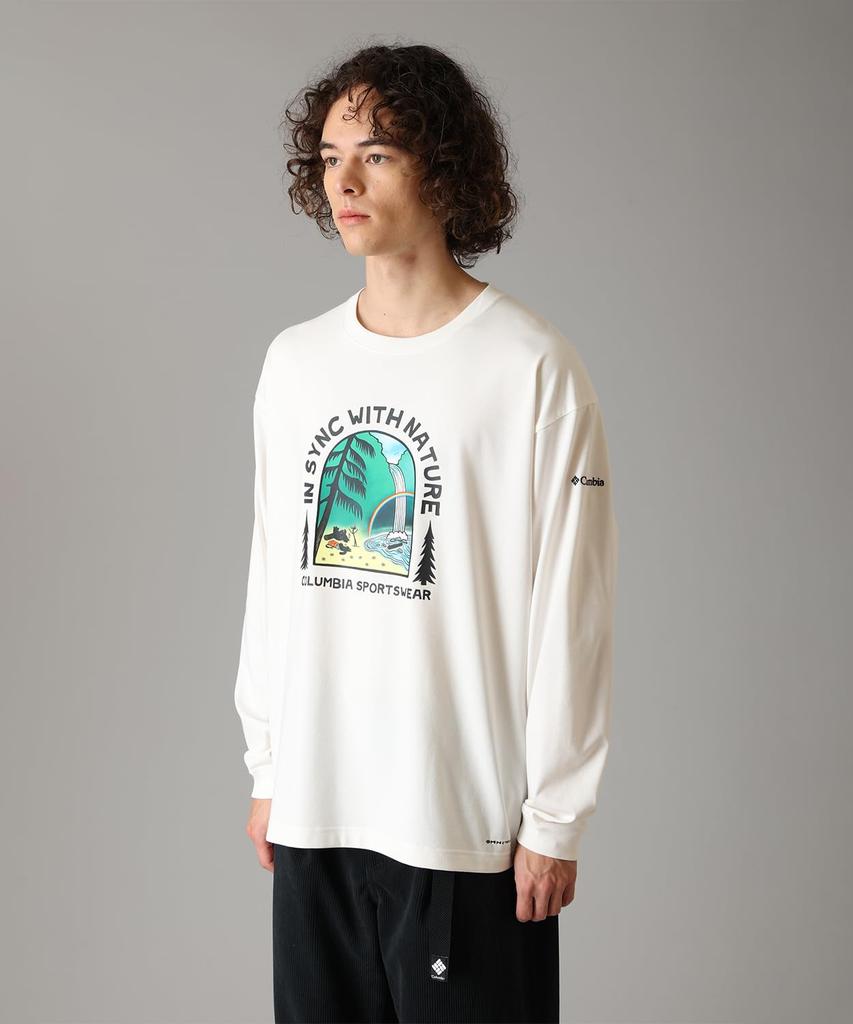 Lake To Avenue Graphic Long Sleeve PG2042 Sea Salt Waterfall Size S [Columbia] T-Shirt