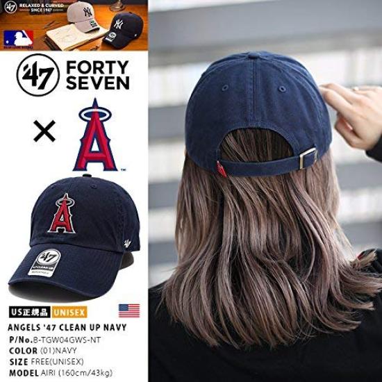 Forty Seven 47 Brand Angels Granatowy MLB Angels Niski Kapelusz Major League, Niebieski, Kapelusz, Czapka, Baseballowa, B-RGW04GWS-NY