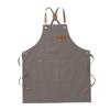 Adjustable Canvas Chef Apron with Pockets And Straps, Waterproof, Wearresistant, Suitable for