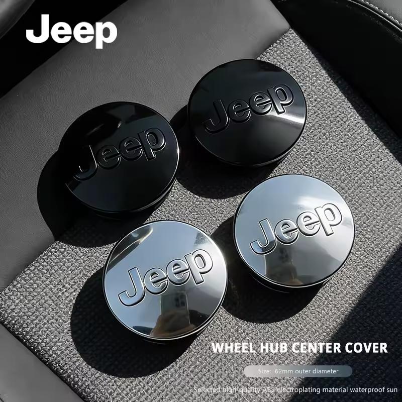 4Pcs Original Car Wheel Center Hub Cap Cover For Jeep Renegade Compass Grand Cherokee Wrangler Jk Gladiator Patriot Liberty