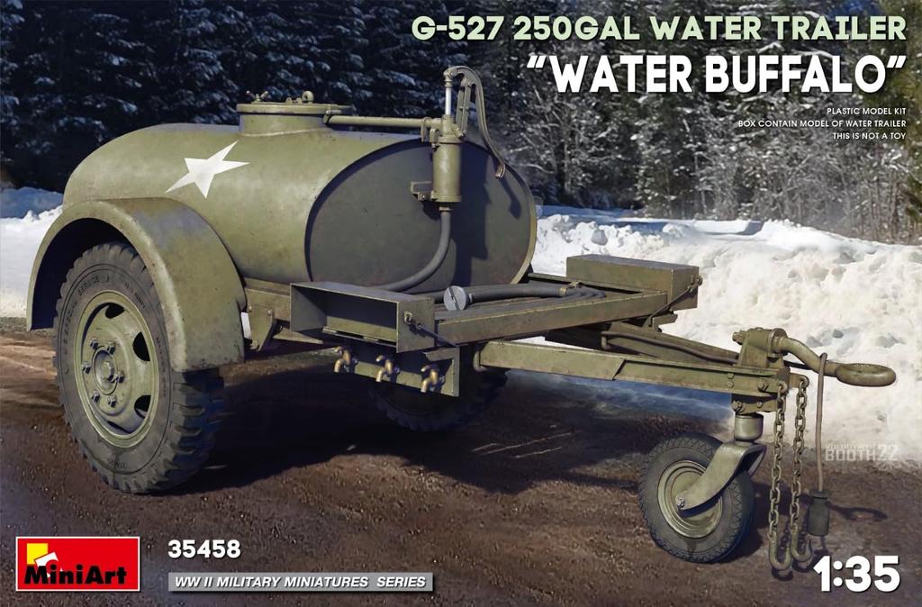 MiniArt 250 Gallon Water Trailer Plastic Model Kit MA35458 1/35 G-527 "Water Buffalo"
