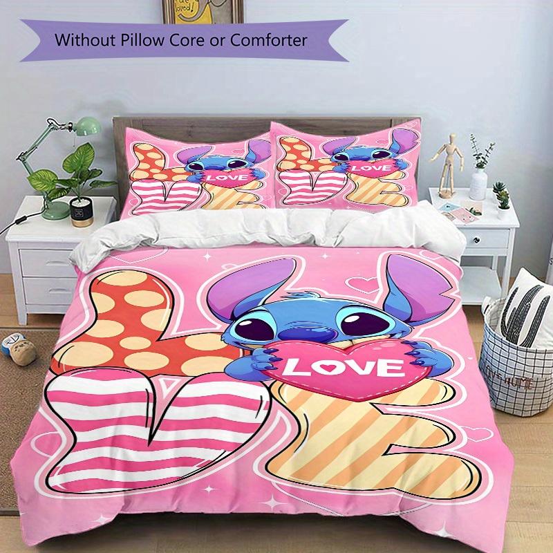 3pcs Stitch Printed Bedding Set,(Includes 1 Duvet Cover And 2 Pillowcases, Quilt Not Included) yy250814109