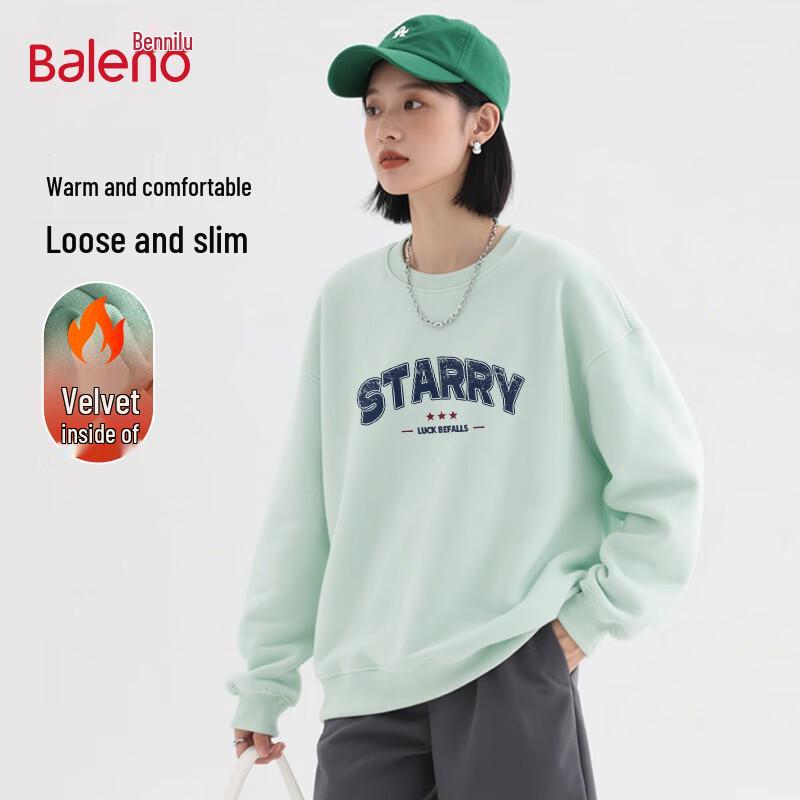 Baleno Damen Fleecegefüttertes Sweatshirt mit Buchstabenprint