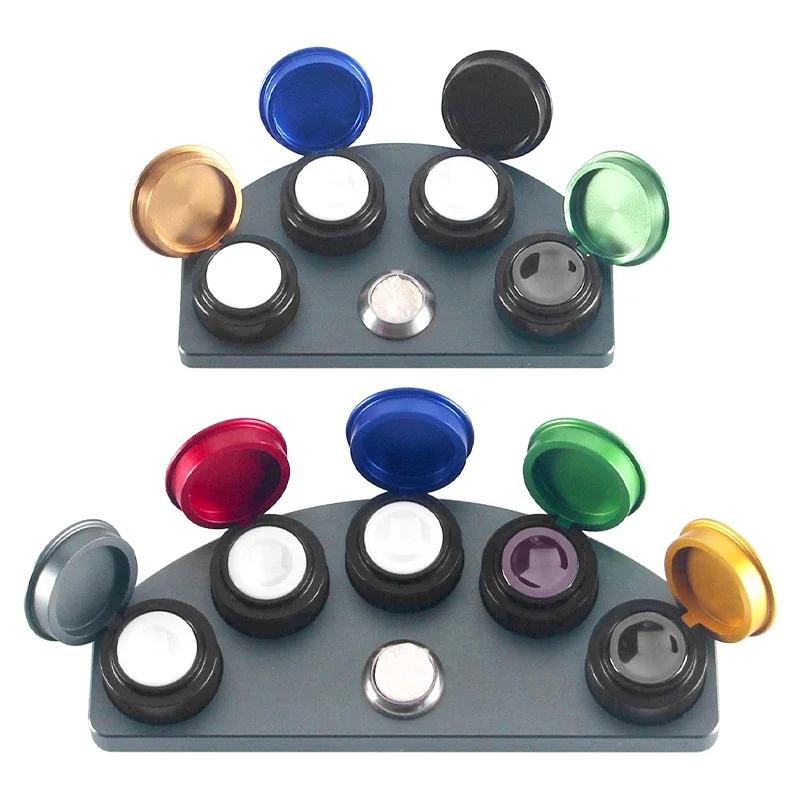 5 Dish Watch Repair Lubricants Oil Grease Storage Tool Professional Watch Oil Dip Oiler Stand for Watchmaker Metal Repair Tool