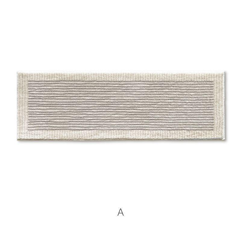 Japanese Wabi-Sabi INS Style Cream Plush Floor Mat for Bedroom, Living Room, or Balcony 40x120cm (Extra Warm Comfort)