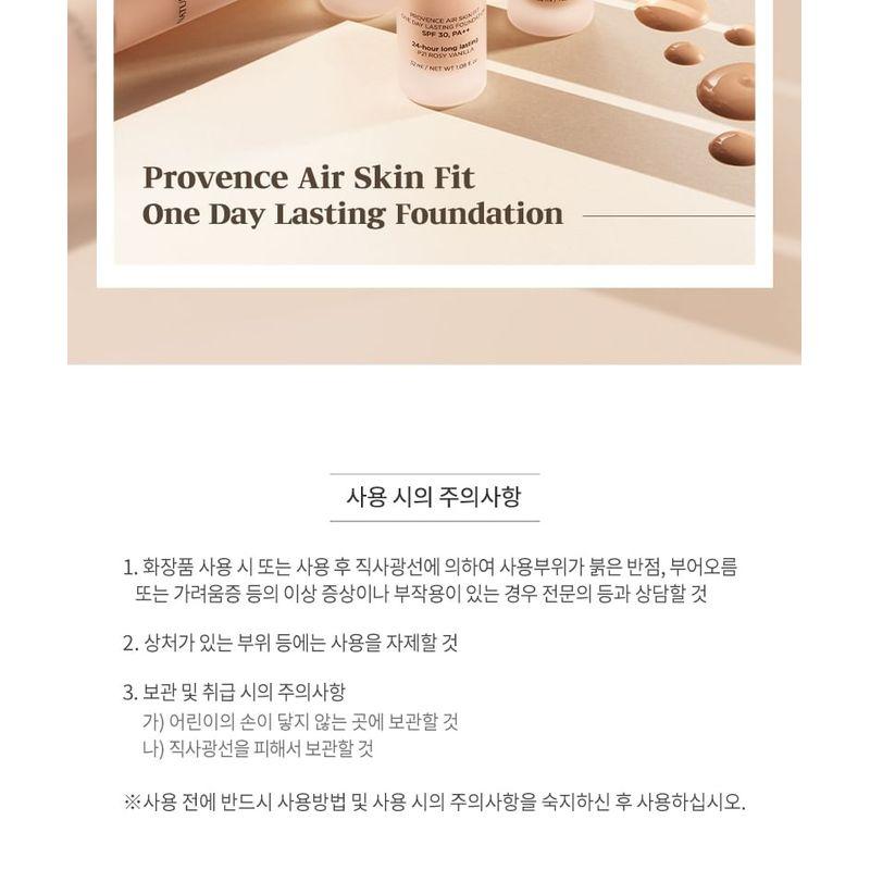 NATURE REPUBLIC - Provence Air Skin Fit One Day Lasting Foundation - 4 Colors