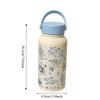 Portable Bowknot Insulated Cup 900ml Blue Vacuum Water Bottle Black Stainless Steel Thermal Car Cup