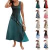 Ladies' Floral Summer Casual and Fashionable Sleeveless Long Dress
