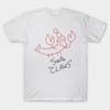 Men Black Print T-shirt Santa "Claws" No-Cut Heat Transfer Print Cotton Tshirt