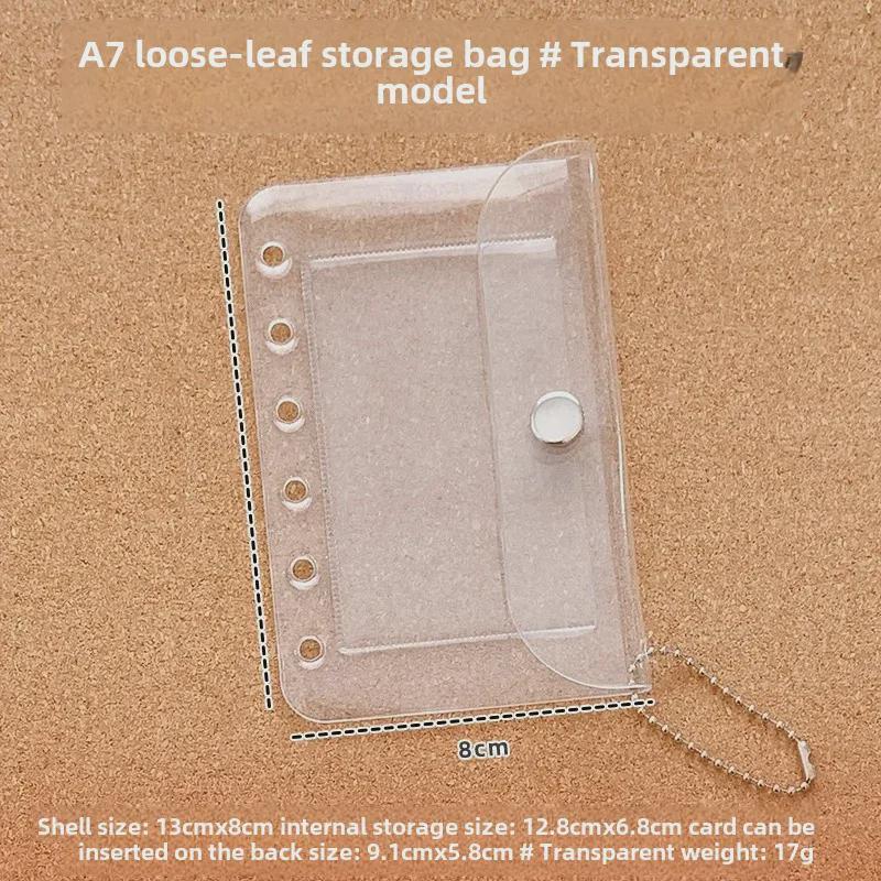 PVC Glitter Transparent A7/M5 Loose-Leaf Notebook & Storage Set