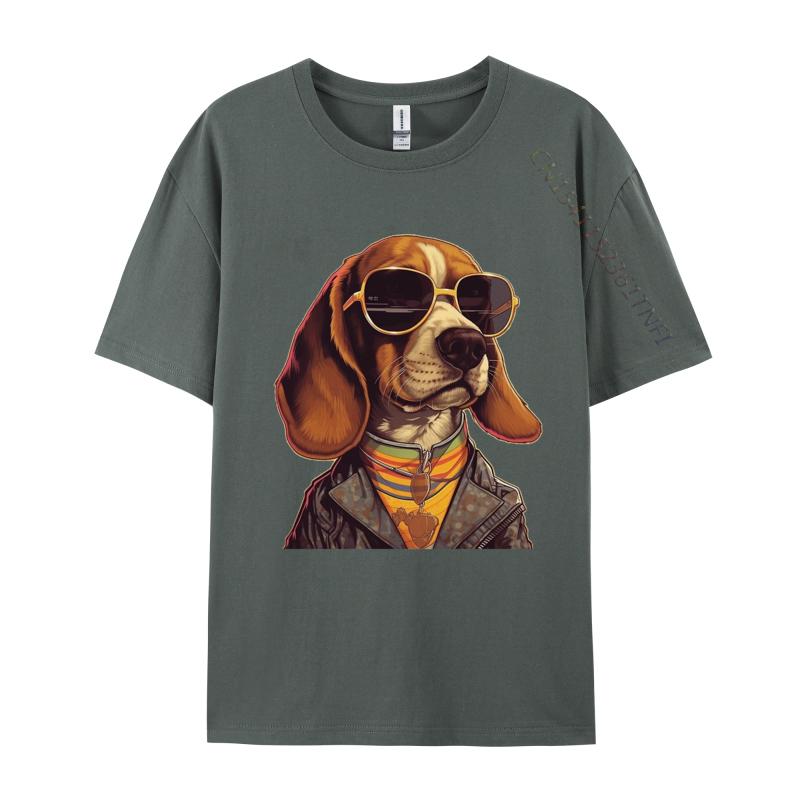 Old School Beagle Tshirt Simple Style Oversize Printed Tee Shirt Mens Cotton Cute Tshirt Luxury T Shirt