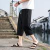 Summer Men's Cotton Linen Short Pants Solid Color Shorts Large Lightweight Shorts Men Beach Shorts for Men Breathable Sweatpants