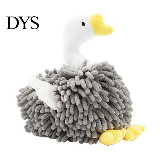 Kitchen And Bathroom Hand Towels Chenille Goose Towel, Soft Cute Fuzzy Hanging Towel for Absorbent Ball Kids Room Lovely Swan Design