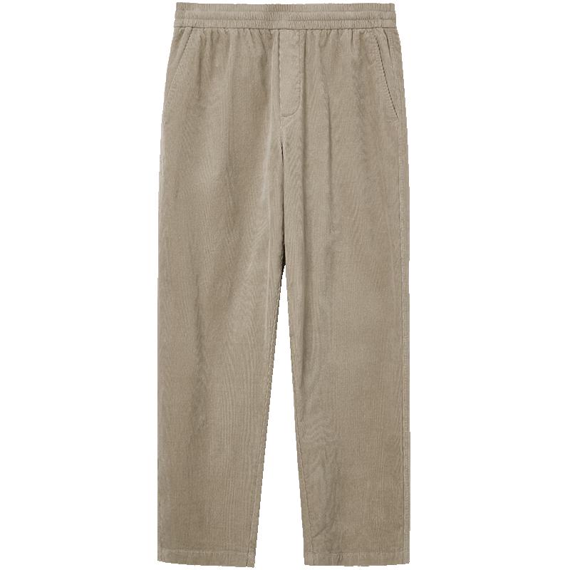 JACK&JONES Men's Corduroy Tapered Cropped Drawstring Pants