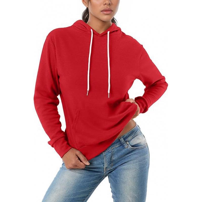 2025 Essential Women's Lightweight Long Sleeve Pullover Hoodie