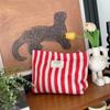 Fresh striped cosmetic bag women's toiletry bag storage bag large-capacity portable simple hand-held cosmetic bag