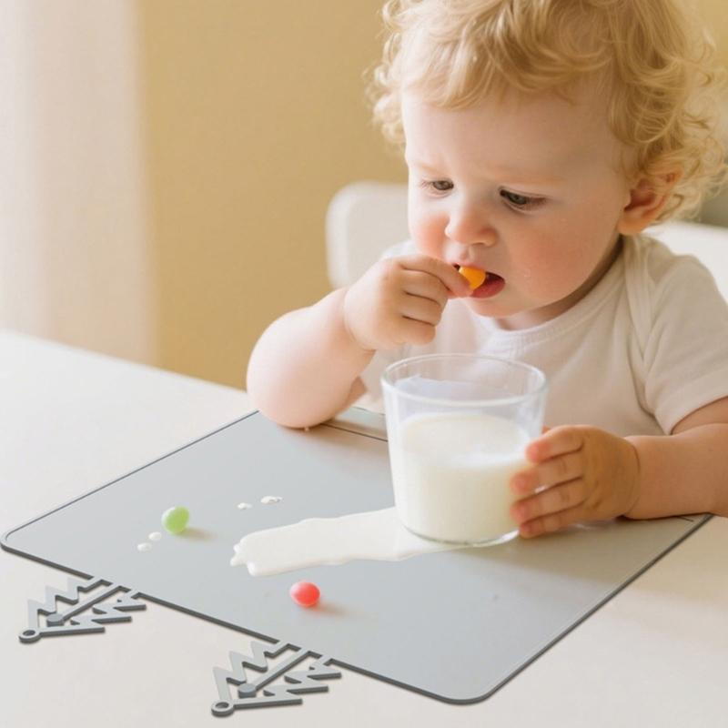 Baby Feeding Pad Reusable Kids Placemats Food Grade Silicone Tablemats Washable Dinner Placemat for Toddlers Newborn