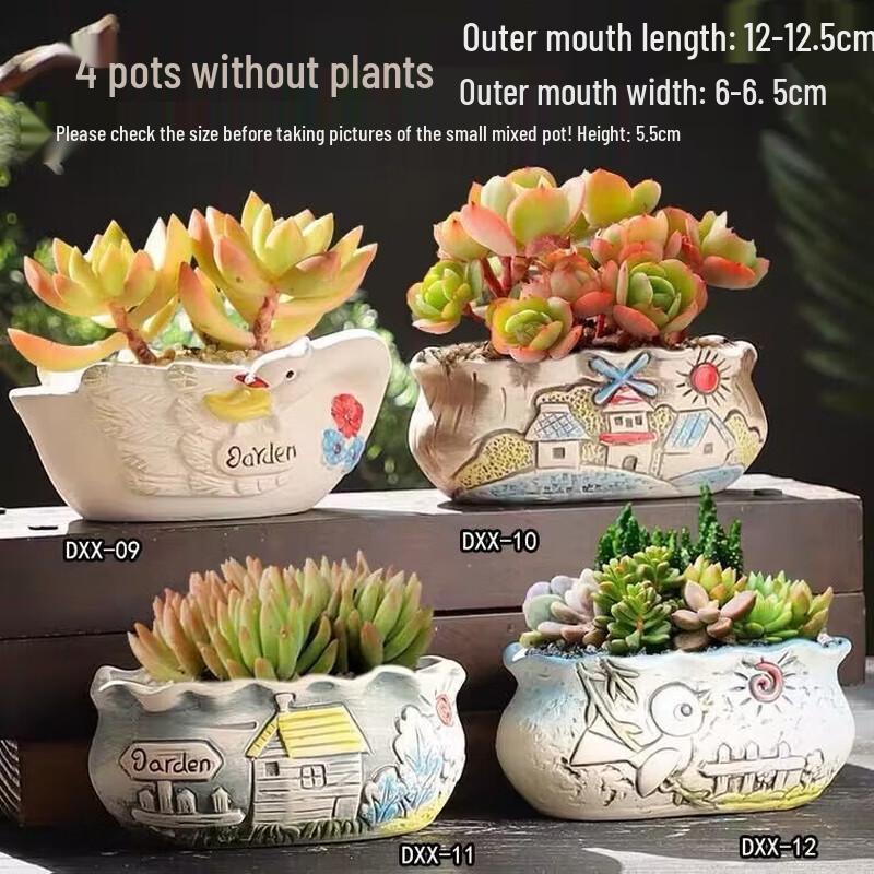 Большой керамический горшок для суккулентов