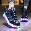 LED Light-Up Two-Wheel Roller Shoes - Colorful Outdoor Skating
