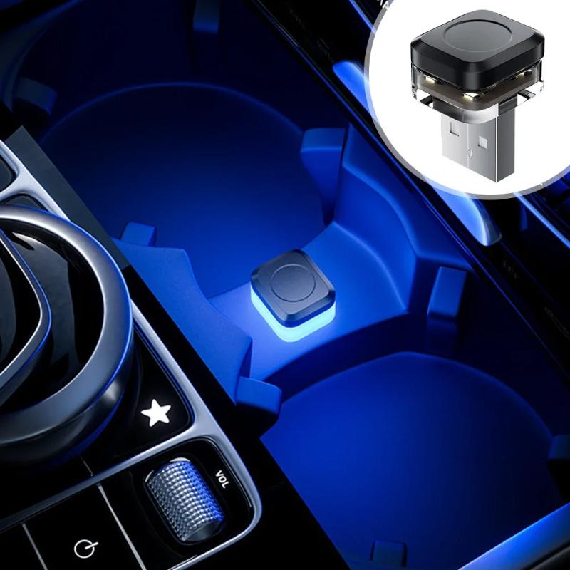 1Pc New Universal USB Car Interior Ambient Atmosphere Light LED Signal Lights Auto Reading Lamp Decorations Car Interior Accessories