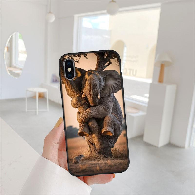 PP2 Animal Elephant Soft Shell Phone Case for Samsung Galaxy S20 S21 S22 Ultra FE + Plus A21S A22 A24 A25 A26 A30 A30S A31