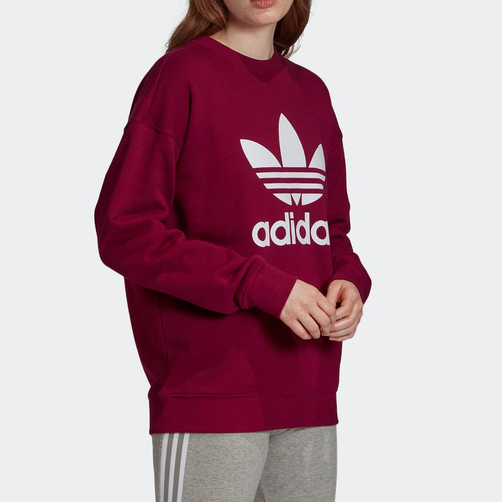 Adidas Originals BLUZA TRF Sweatshirts Women's Red Crew Neck Moderate Regular GD2437