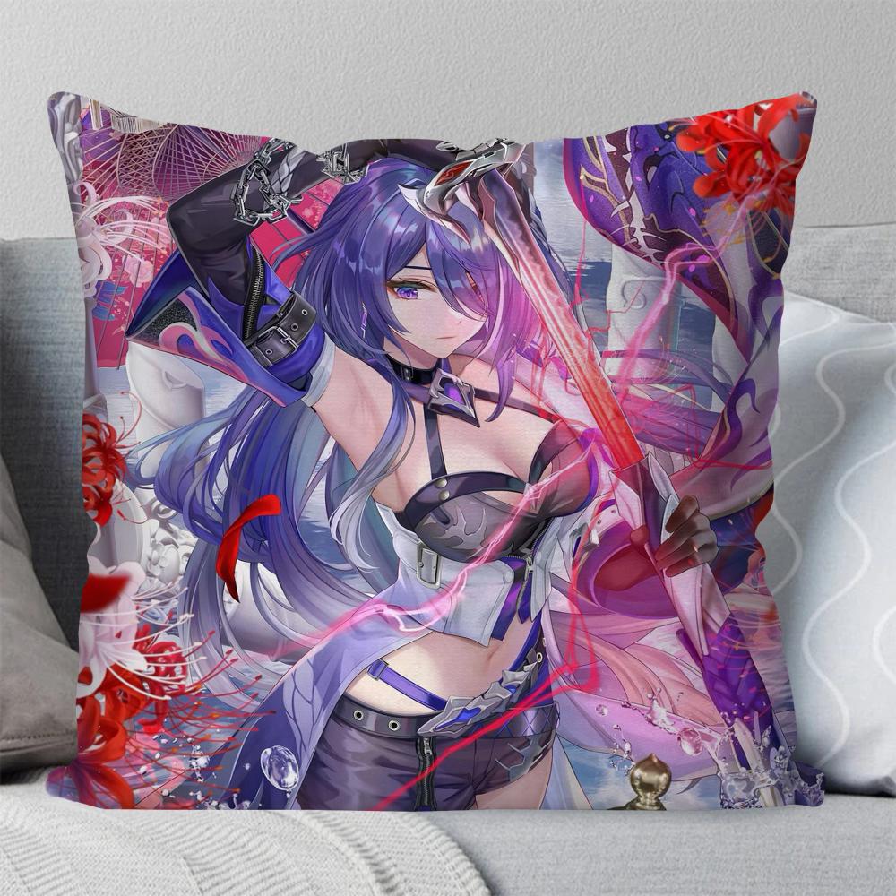 

Ахерон Анимированная Игра Honkai Star Rail Наволочка Квадратная Подушка Спальня Диван Досуг Комфорт Автомобиль Гостиная Домашнее Украшение 40X40 12x12Inch