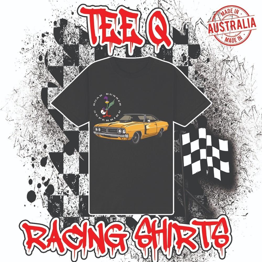 Plymouth Road Runner Black Tee Muscle Car ~ Premium Black Gildan Cotton Tee Unisex T-Shirt XXXL