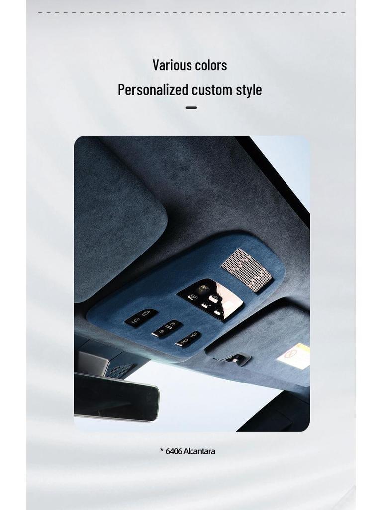 Zeekr 009 Alcantara Suede Interior Light Cover - Protective Reading Light Decoration