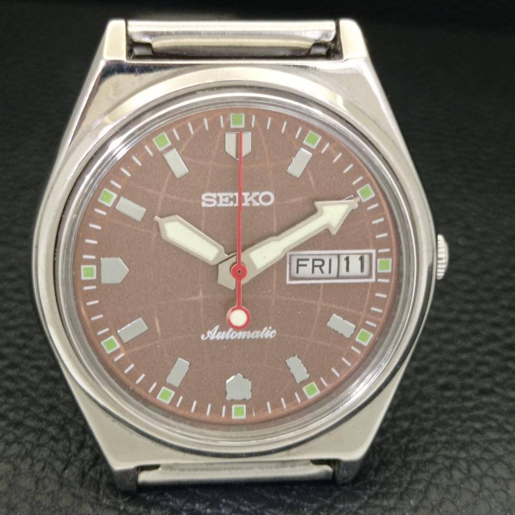 AUTOMATIC VINTAGE SEIKO JAPAN 6309A MENS BROWN COLOR DIAL WATCH A700512-5 R203-a700512