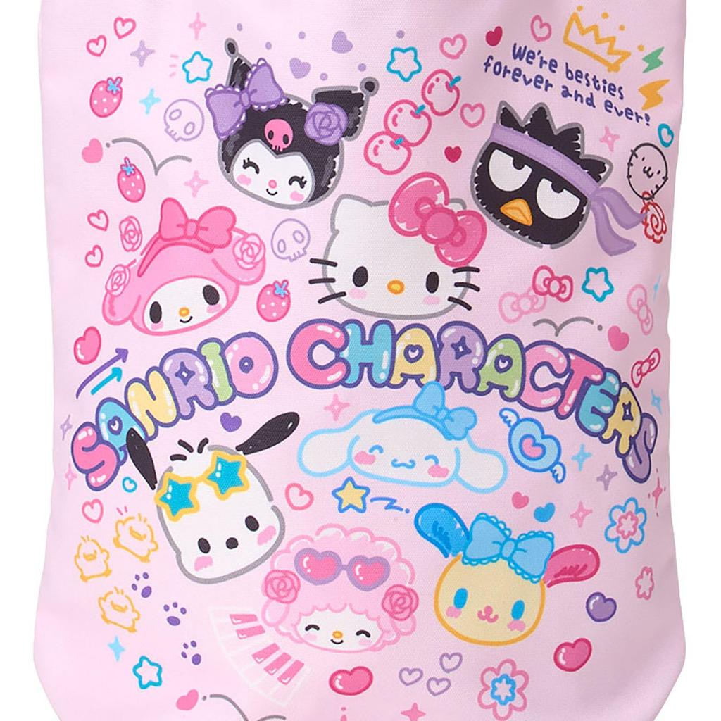 Sanrio Tote Bag Academy Sparkling Sanrio Characters A4 size Suitable for ages 3 and up 125172 (#Sanrio Festival) Polyester/Cotton