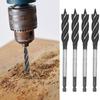 4 Stück Holzbearbeitungsbohrer Metall Lochsäge Schneckenbohrer 4?Fulte 4?Schlitz Sechskantschaft Fräswerkzeug 15mm