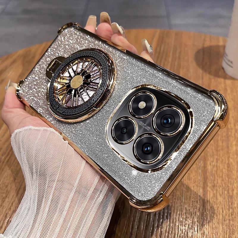 

Для Oneplus 13 Гиро держатель для телефона Чехол Для Oneplus 13 One plus 13 13R Oneplus13 fundas Прозрачный Противоударный Гальванизированный Чехол для телефона Couqe For Oneplus 13&Silicone