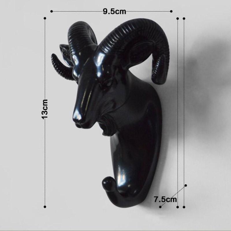 Wall Hanging Hook Vintage Deer Head Animal for Hanging Clothes Hat Scarf Key Deer Horns Hanger Rack Wall Decoration