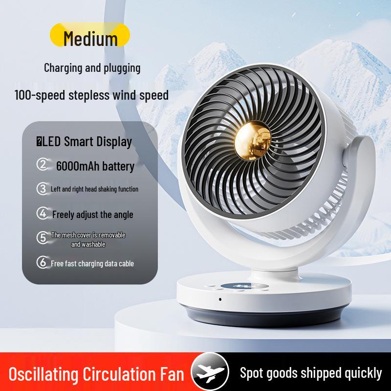 Jingcai Silent Convection Air Circulation Fan for Desktop Cooling
