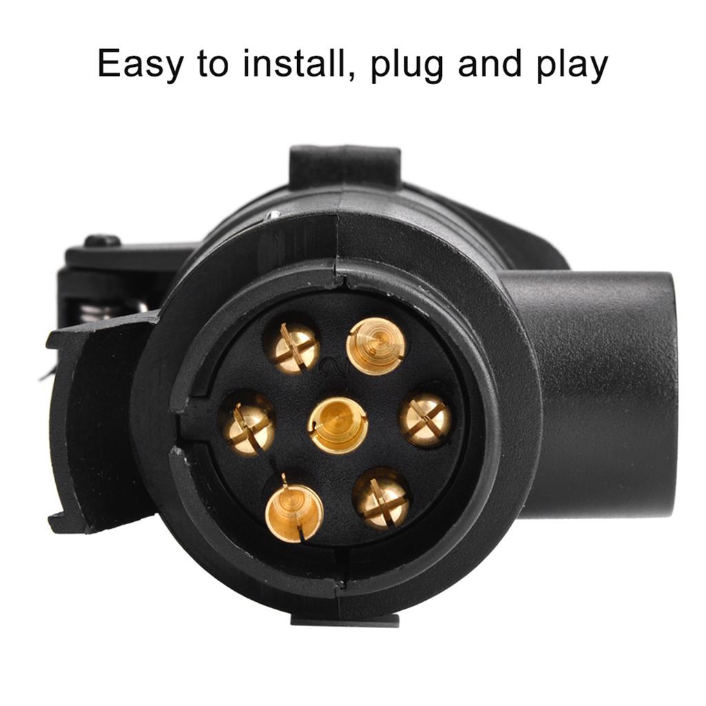 7 To 13 Pin Car Trailer Plug Socket Adapter Converter Caravan Towbar Towing Connector 12V