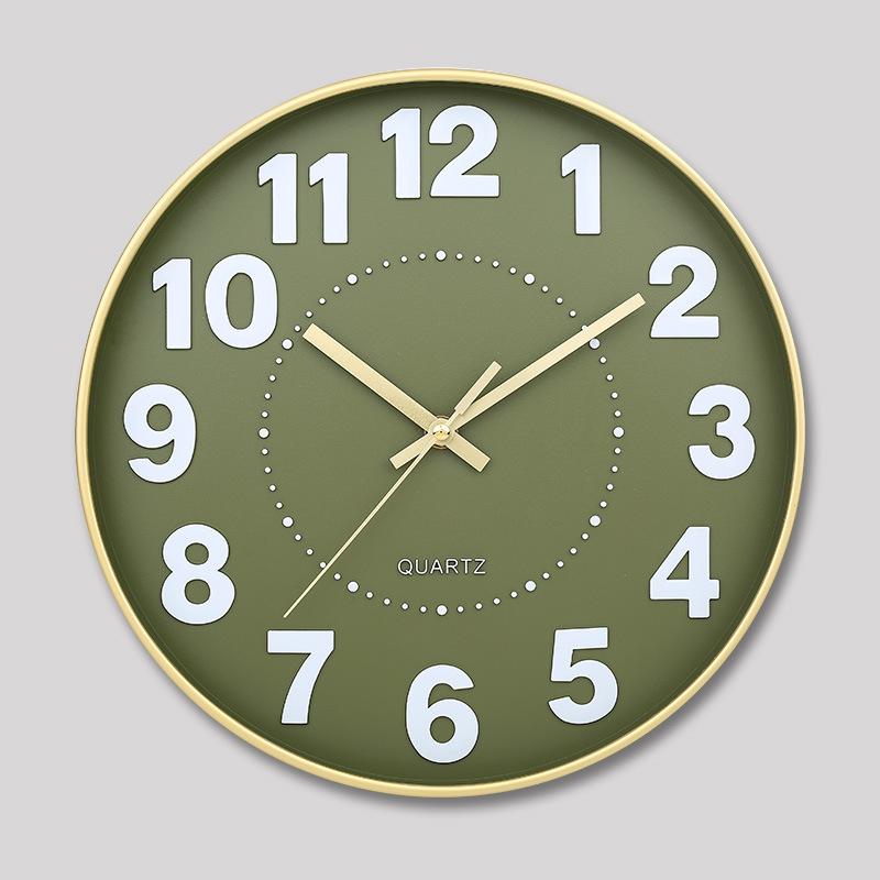 12 Inch 30CM Silent Wall Clock, Creative and Fashionable, Three-dimensional Digital Minimalist Clock for Home Living Room