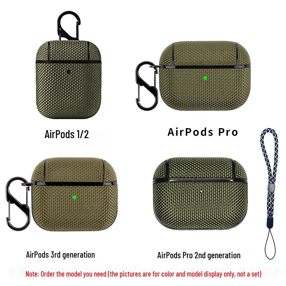 Nylon Wasserdichte Gewebetasche für AirPods Pro 2 & Apple 1/2/3 Bluetooth-Headsets