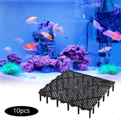 10 Pezzi Filtro Inferiore per Acquario , Vassoio Divisorio a Griglia Sabbia Ghiaia Accessori