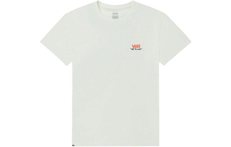 Vans T Shirts Women s White Crew Neck Moderate Straight Fit VN0A5F4CFS8 L