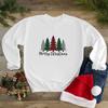 Autumn Women'S Clothing, Crew Neck Long-Sleeved Sweater Women, Christmas Tree Print Top